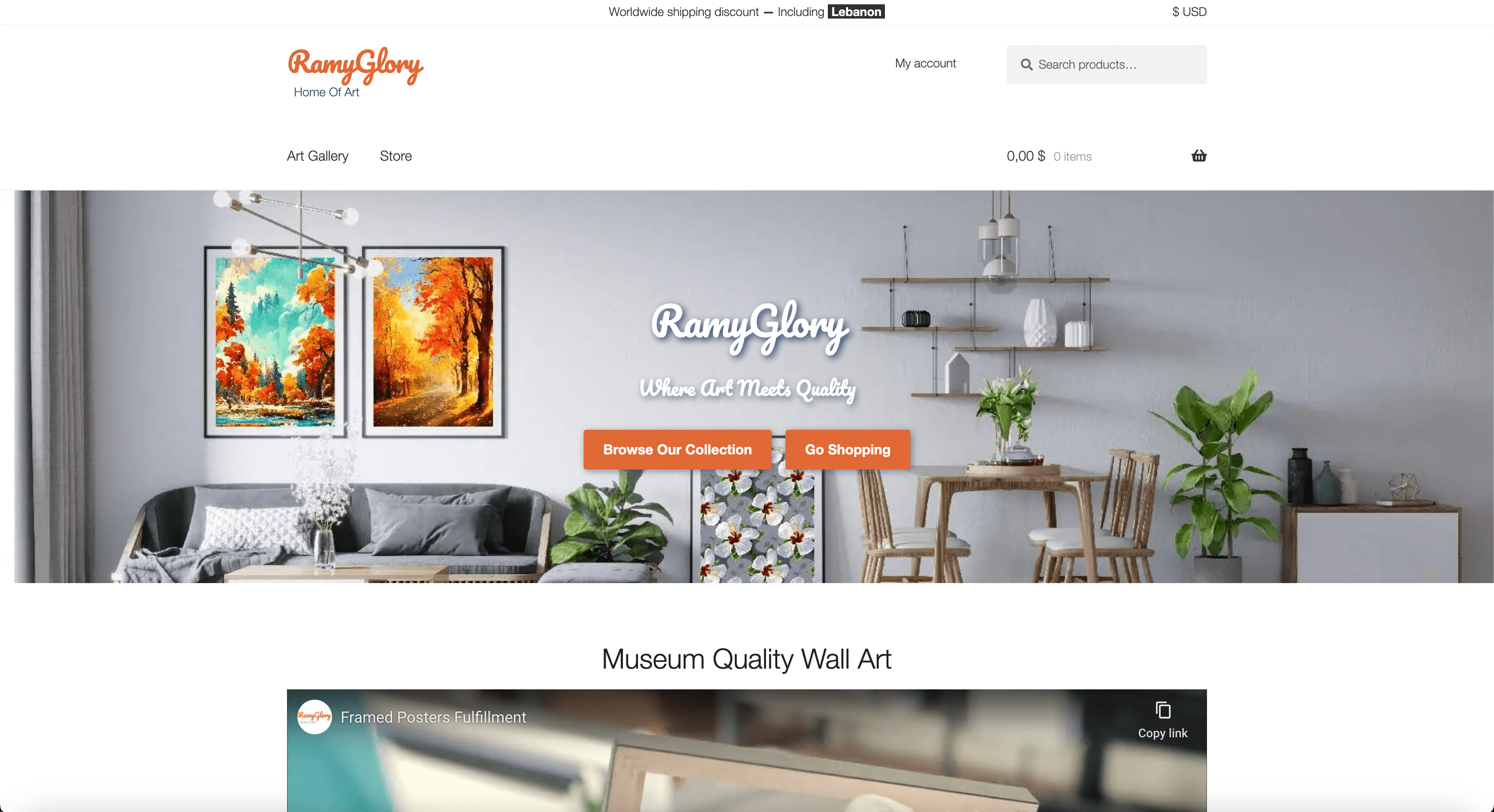 ramyglory.com landing page